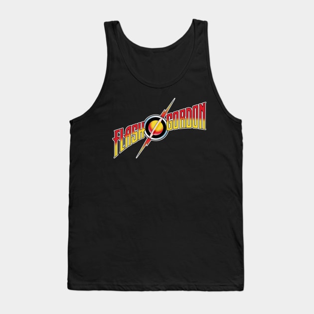 FLASH GORDON: Savior of the Universe! (white outline) Tank Top by cabinboy100